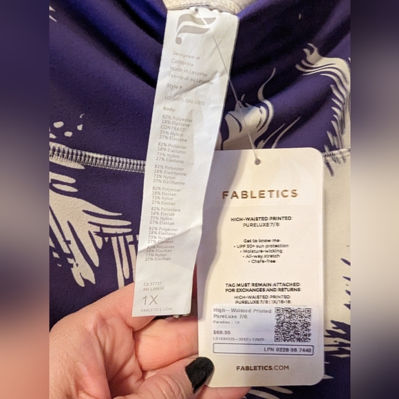 1X fabletic workout leggings, NWT - Picture 6 of 7
